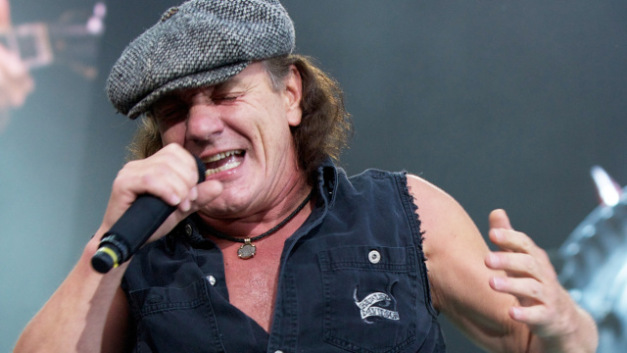OSLO, NORWAY - MAY 30:  Brian Johnson  of AC/DC performs at Valle Hovin Stadion on May 30, 2010 in Oslo, Norway. (Photo by Ragnar Singsaas/WireImage)